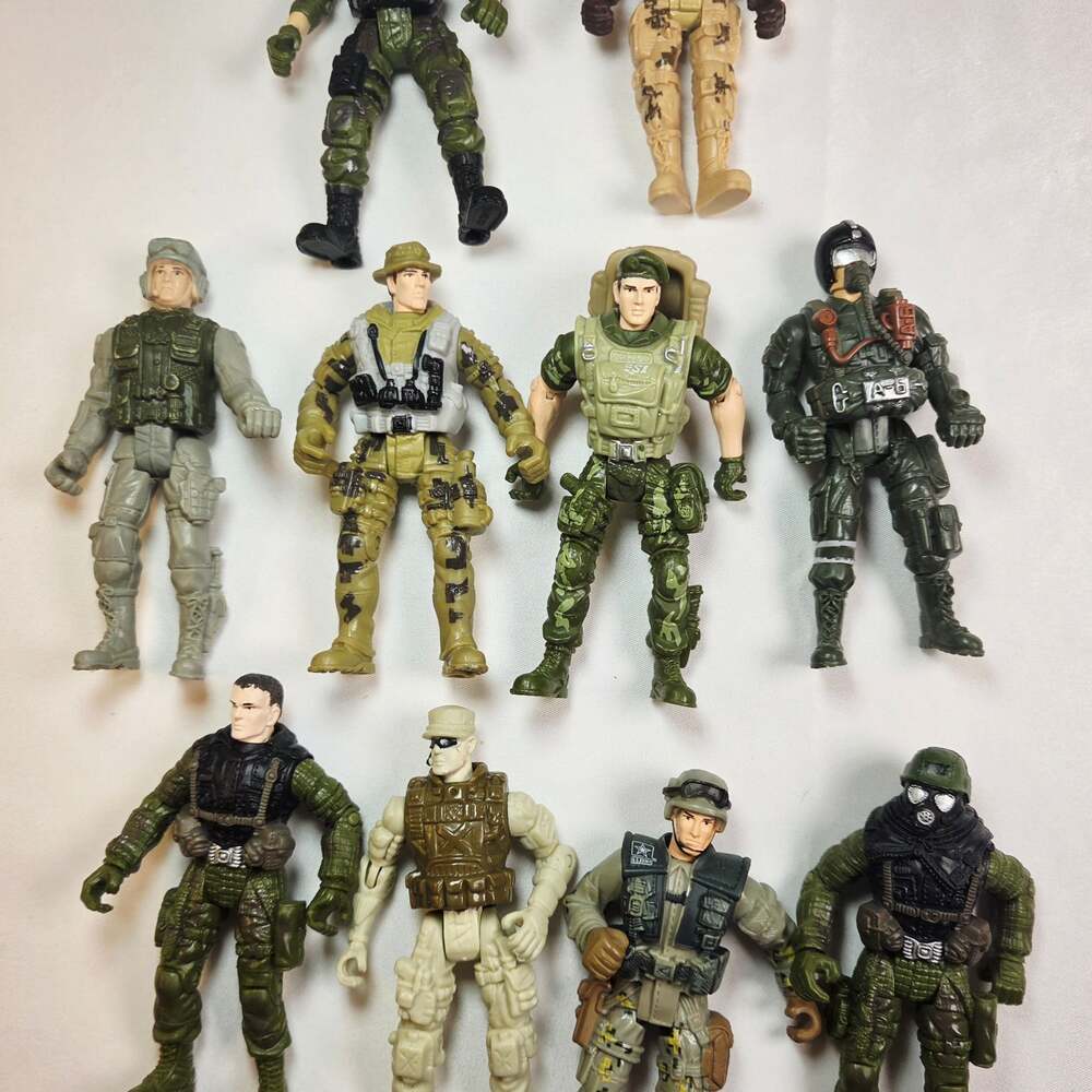 Lot of 10 Chap Mei Soldier Force Military Action Figures